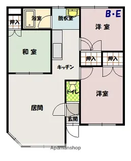 ポテトの部屋NO.2【1階】の間取り