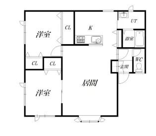 2LDKの間取り画像