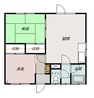 コーポ金谷A【103号室】の間取り