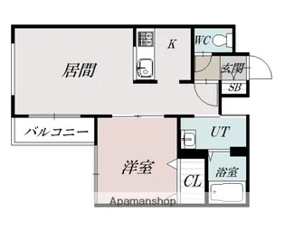 クレストパレス1条通【205号室】の間取り