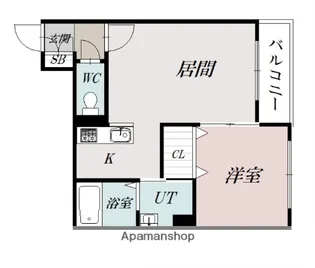 クレストパレス1条通【406号室】の間取り