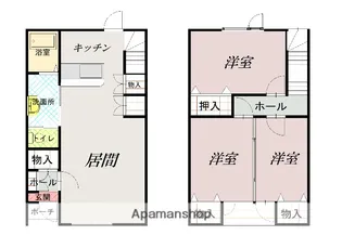 ツインクル末広【1階】の間取り
