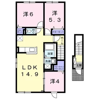 ティグレ【2階】の間取り