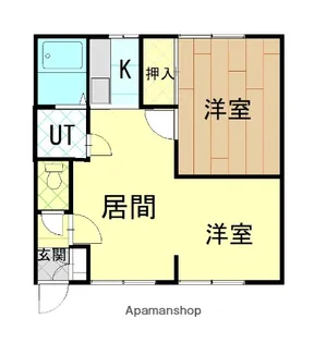 ホワイトハウス411・Ⅱ【2階】の間取り