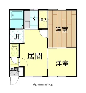 ホワイトハウス411・Ⅱ【1階】の間取り