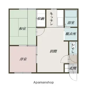 ホワイトハウス411・Ⅱ【2階】の間取り