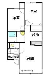 Aブルームーン【102号室】の間取り