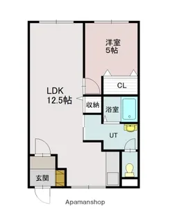 エーコーパティオス永山A棟【1階】の間取り