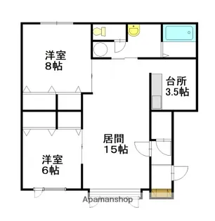 からふるやB【2階】の間取り