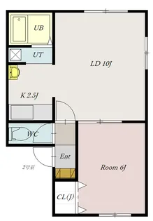 ヴィルシーナ十勝【102号室】の間取り