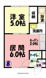 ジュネス7.3【1階】の間取り