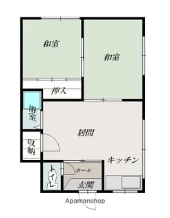 スノーホワイト(旧あずまコーポ)【1階】の間取り