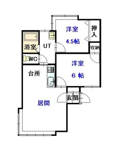 LIMLIGHT【201号室】の間取り