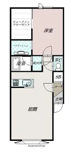 マーヴェラスC棟【101号室】の間取り