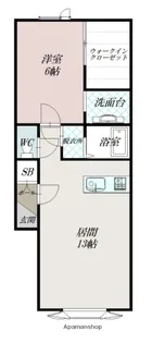 マーヴェラスC棟【102号室】の間取り