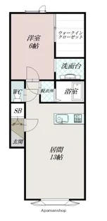 マーヴェラスC棟【1階】の間取り