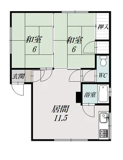 新屋マンション【2号室】の間取り