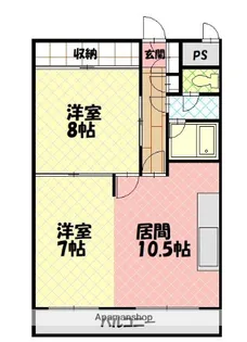 ポポラーレ緑道【3階】の間取り
