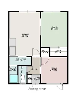 林川マンション【1階】の間取り