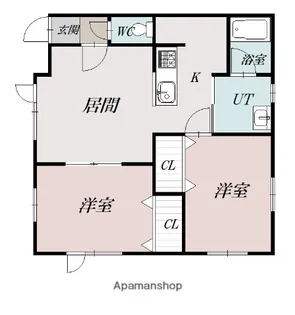 SKハウス【1D号室】の間取り
