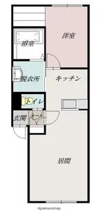 ジャルダンフラノ【202号室】の間取り