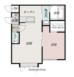 シャムス【2階】の間取り