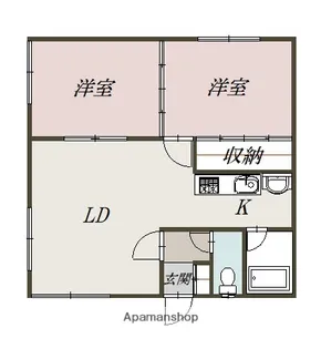 長井ハウス【1階】の間取り