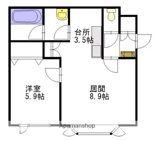 ディヴェールⅡ【2階】の間取り
