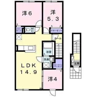 グッドファミリー【2階】の間取り