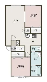 キューブⅤ【2階】の間取り