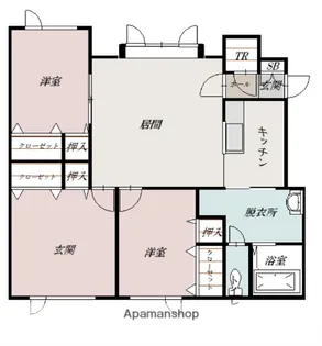 ヴィラクリスタルⅢ【210号室】の間取り