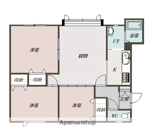 花手毬B【1号室】の間取り