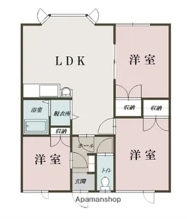 忠和5・6ハイツ【2階】の間取り