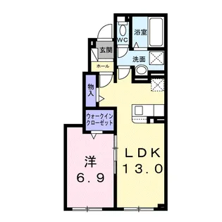 ホワイトオーシャン【1階】の間取り