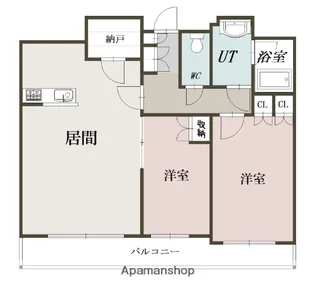 プレミスト旭川ザ タワー【5階】の間取り
