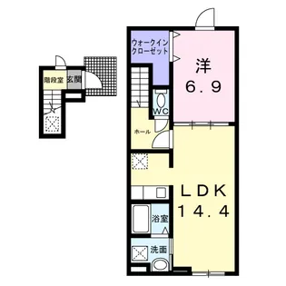 ロッツ クレインⅡ【2階】の間取り