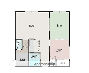 たんぽぽ荘B【1階】の間取り