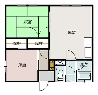 コーポ金谷A【101号室】の間取り