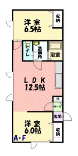 スターハイツ常磐公園【1-F号室】の間取り