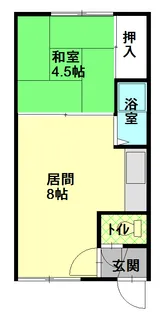 セブンハイツA【1号室】の間取り