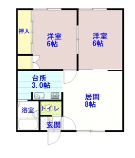 スマイル大雪【203号室】の間取り