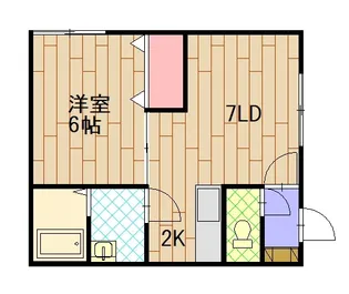 レイトンハウスⅢ【2-H号室】の間取り