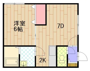 レイトンハウスⅢ【1-B号室】の間取り