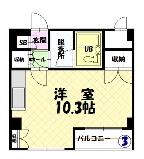 アネックスプラザ6条ビル【203号室】の間取り
