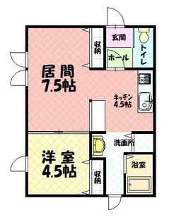 花さか荘【1-C号室】の間取り