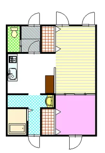 花さか荘【1-B号室】の間取り
