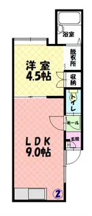 ヴィラペルーシェ【202号室】の間取り