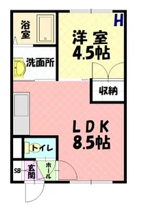 フレンドハイツ【1階】の間取り