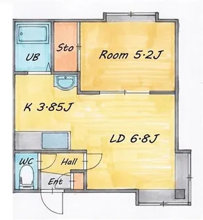 マルシェハイツ【202号室】の間取り