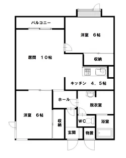ガーデンパレス神居A・B【A101号室】の間取り